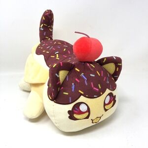 Aphmau MeeMeows 11" Banana Split Cat Plush Yellow Brown Sundae Sprinkles Cherry